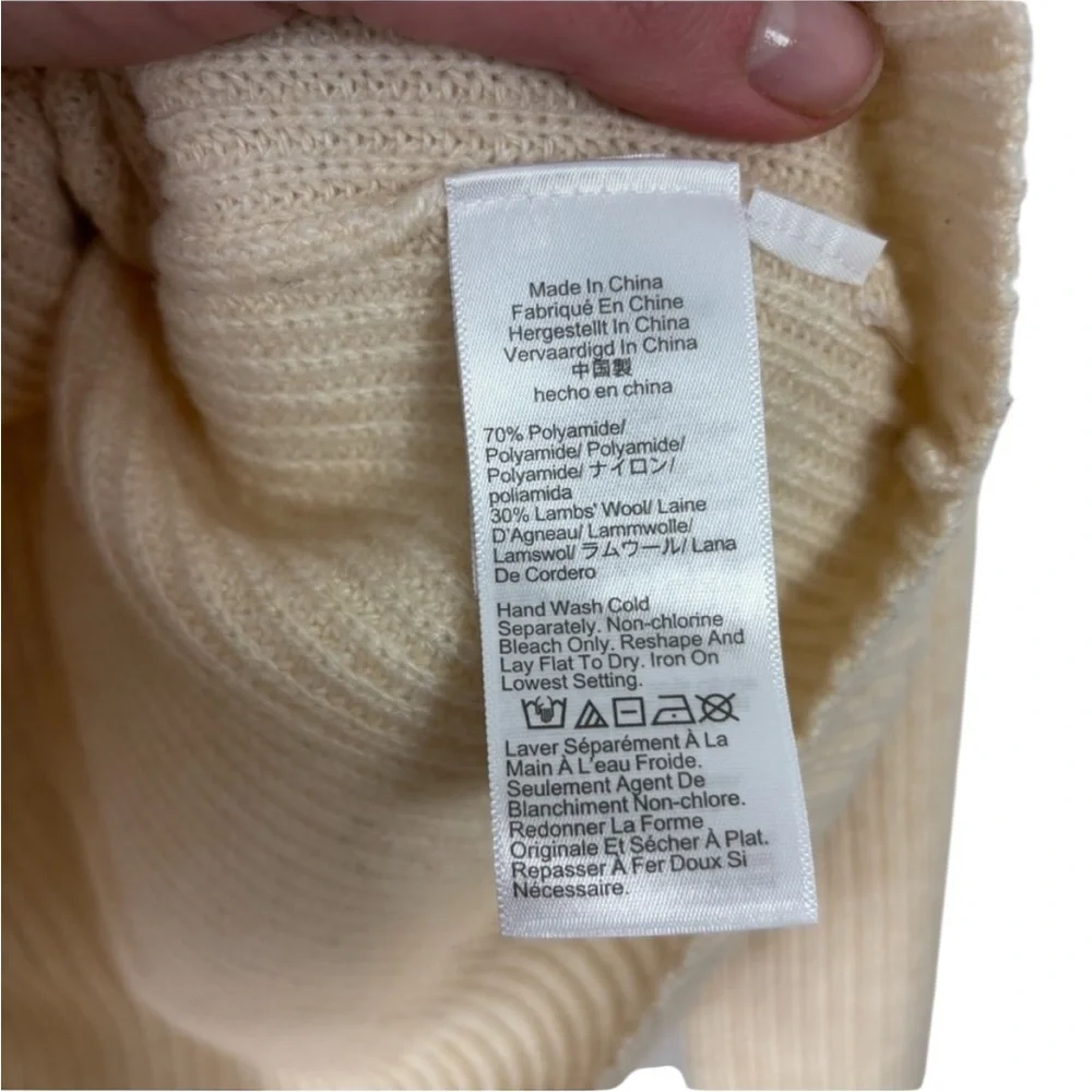J. Crew Mock Neck Fair Isle Sweater Womens Lamb's Wool Blend Neutral Lodge